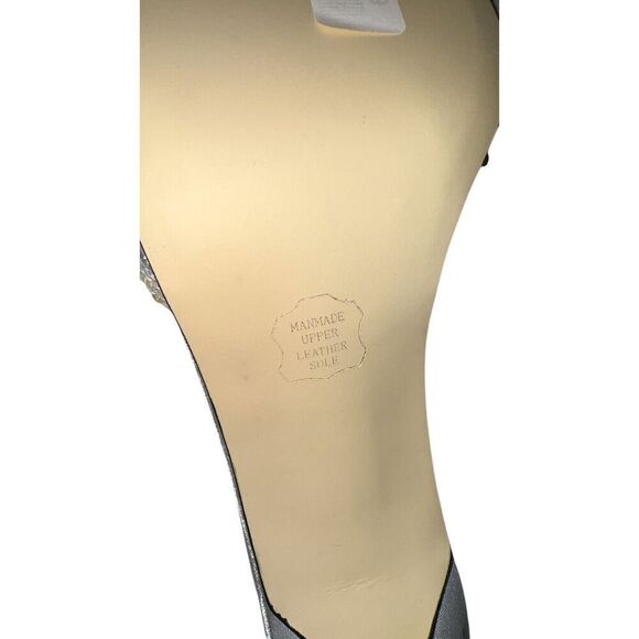 Caparros Pale Silver Aurora - Strappy Pointed Toe Heels Womens Sz 10 - READ DESC - Picture 9 of 10